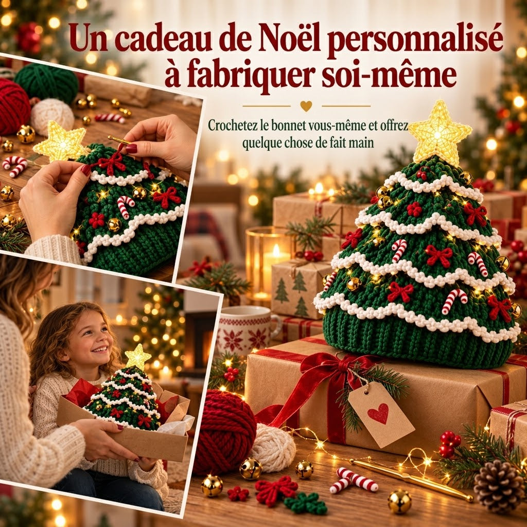 Le kit DIY le plus chaleureux de Noël – Crochetez votre propre bonnet sapin de Noël