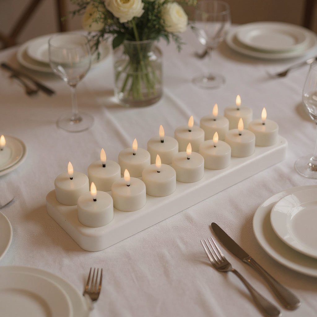 Bougies chauffe-plat LED rechargeables (sans flamme)