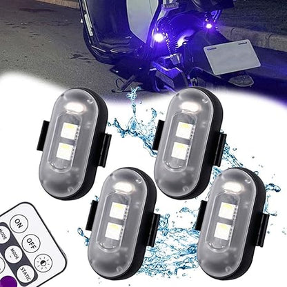 Feux stroboscopiques LED sans fil – Télécommande incluse – Lot de 2