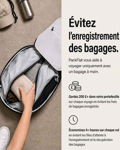 Lot de cubes d'emballage à compression PackFlat (或 Set d'organisateurs de voyage à compression PackFlat)