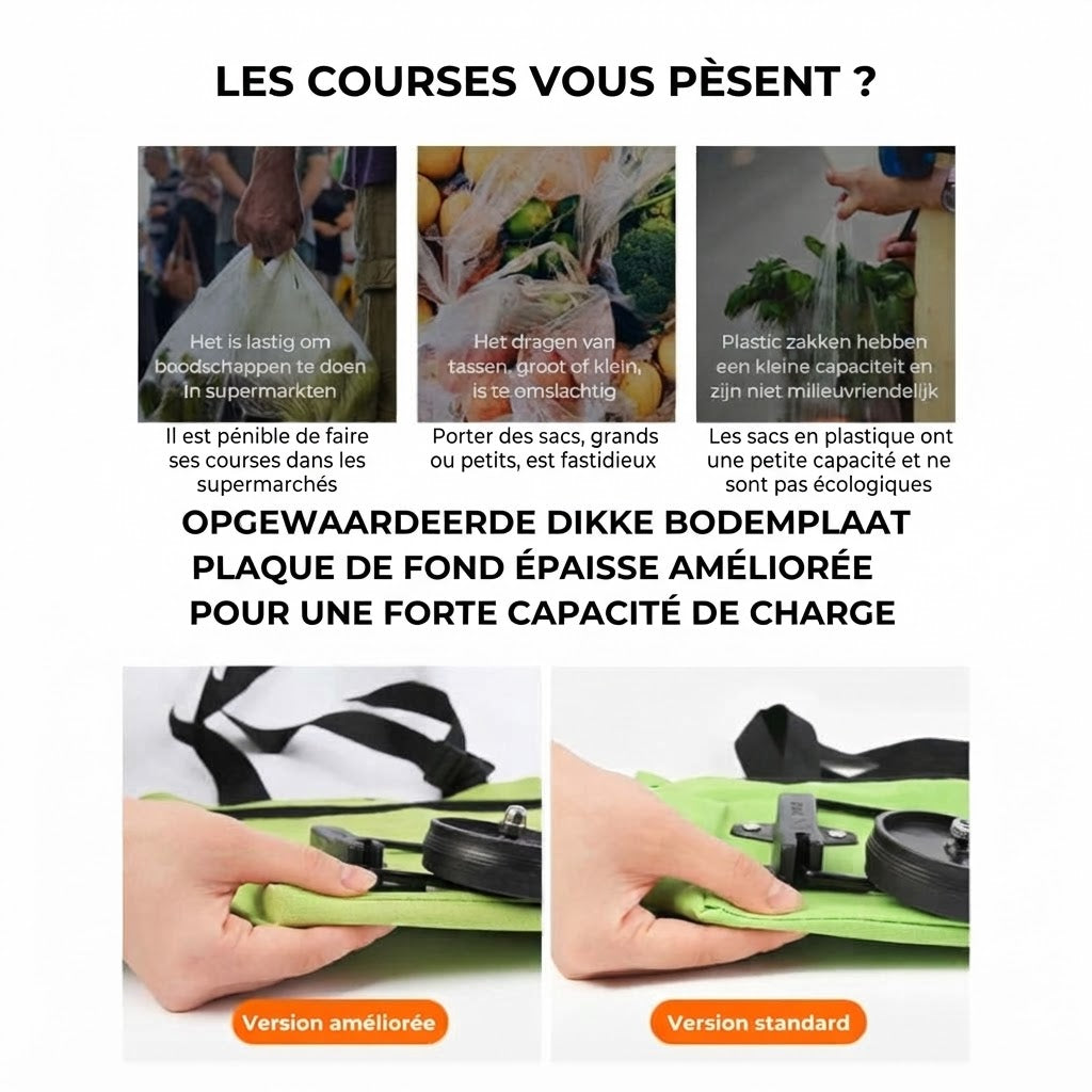 Chariot de courses pliable