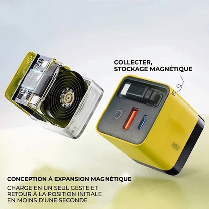Chargeur Rapide Type-C 65W de 80 cm avec Ports USB et Type-C