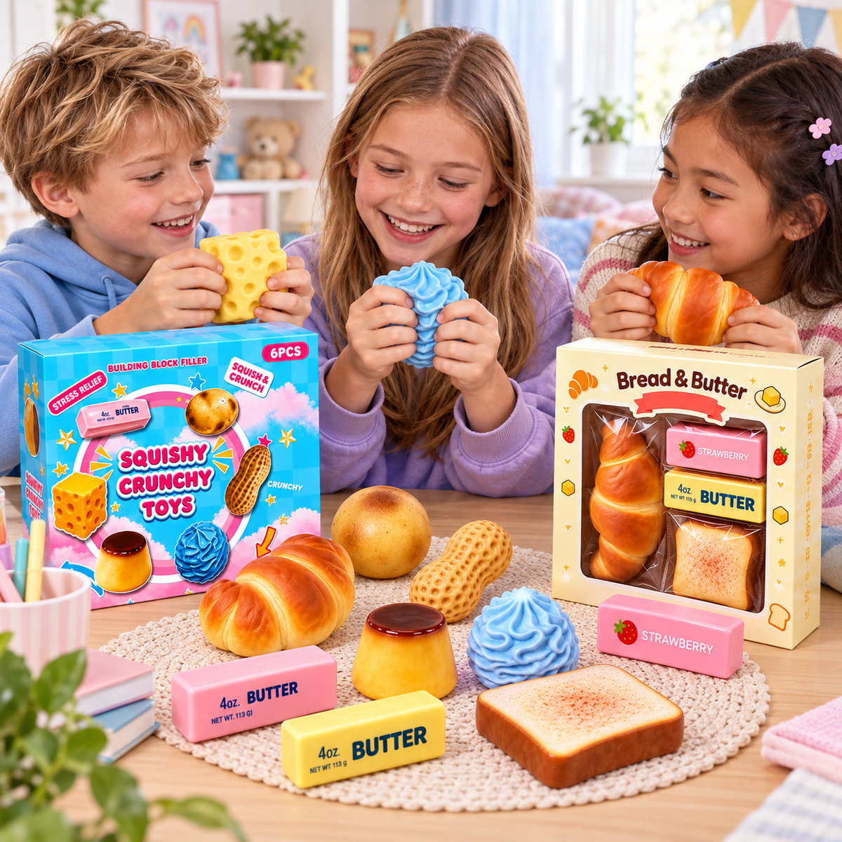 Boîte de Squishies Crunchy – Squishies ASMR Viraux