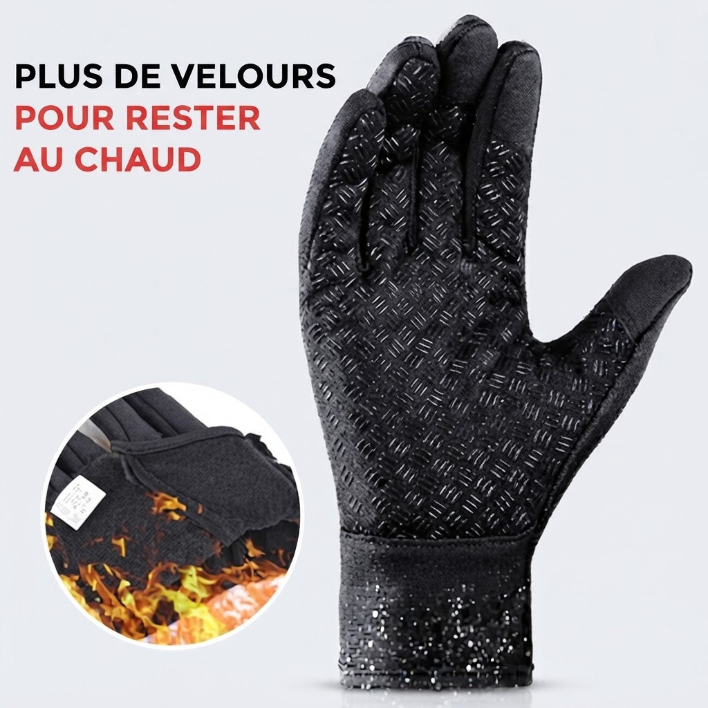 Gants thermiques coupe-vent antidérapants HeatGripX pour temps froid