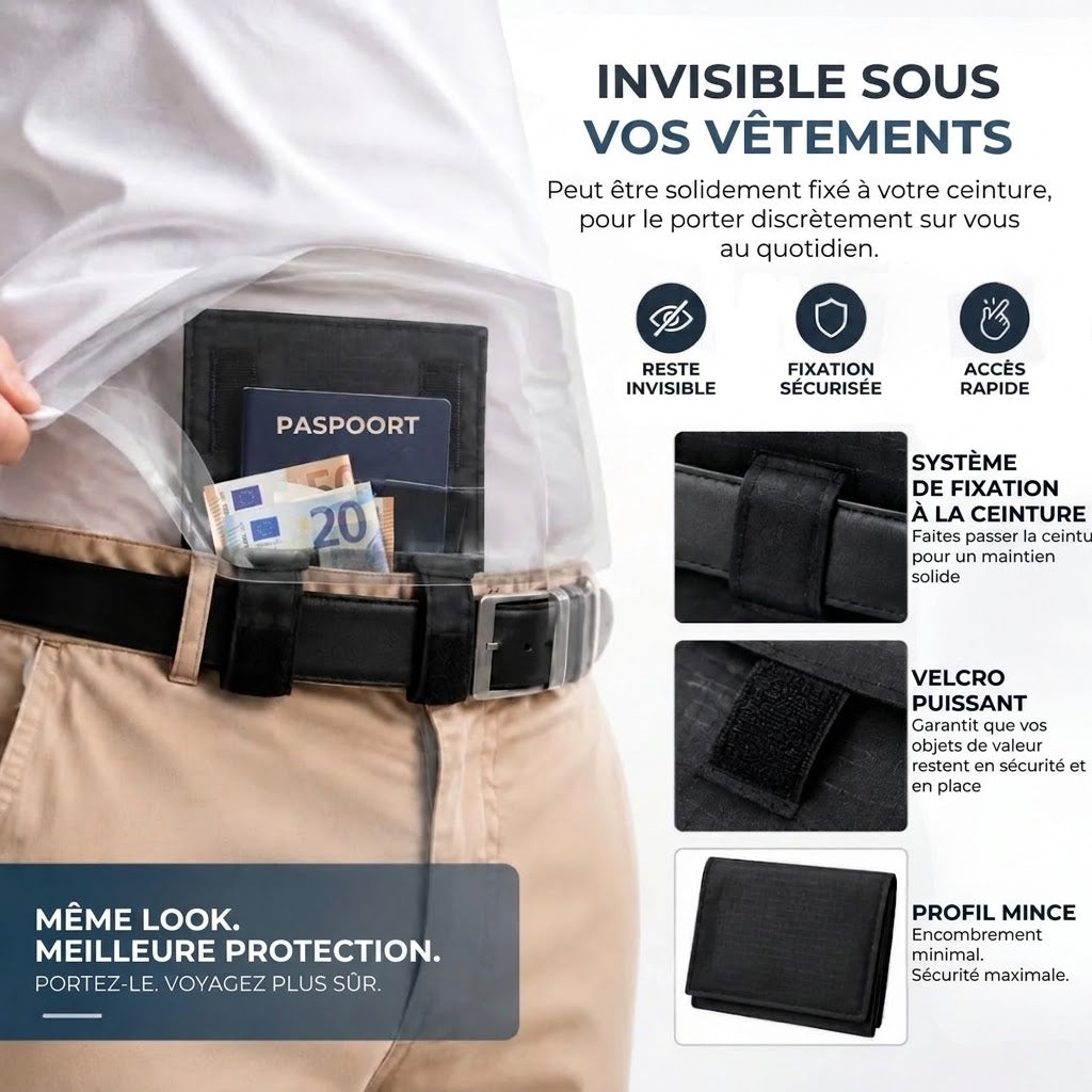 Sac banane antivol caché