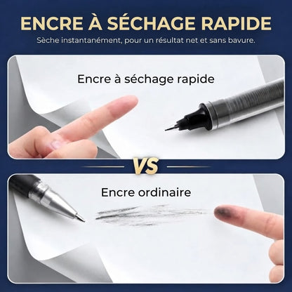 Set de stylos à encre anti-bavure et à séchage rapide – 12 pièces