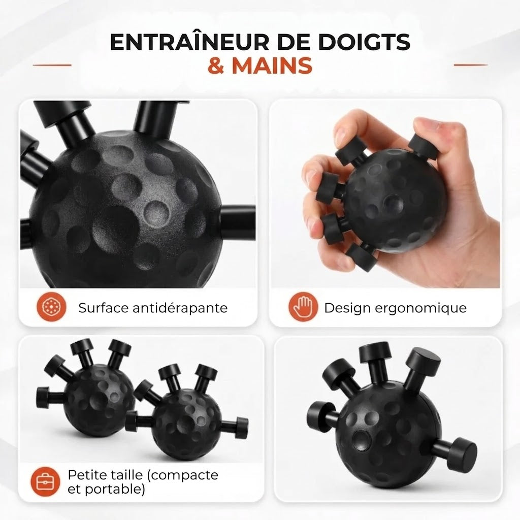 Balle de musculation pour main et doigts