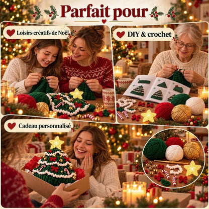 Le kit DIY le plus chaleureux de Noël – Crochetez votre propre bonnet sapin de Noël