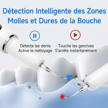 Set de nettoyeur de dents à ultrasons portable et détartreur dentaire