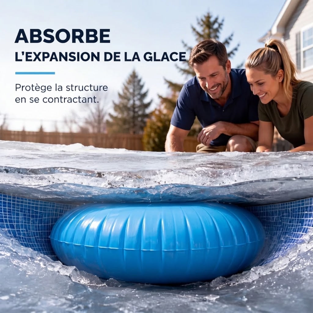 🏊 50 % DE RÉDUCTION ! ❄️ Coussin d'hivernage pour piscine – Réduit la pression & anti-accumulation ✨