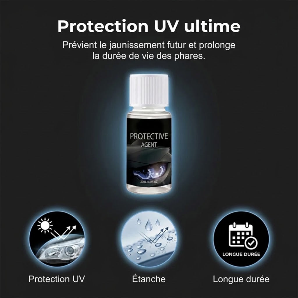 💡 Kit professionnel de restauration de phares – Élimine le jaunissement & restaure la clarté ✨