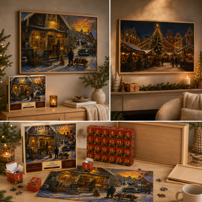 Calendrier de l'Avent Puzzle de Noël – 24 jours de magie et de détente