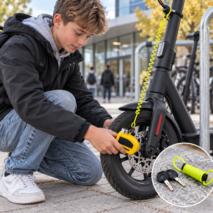 Antivol Bloque-Disque avec Alarme 110 dB pour Vélo, Scooter et Moto
