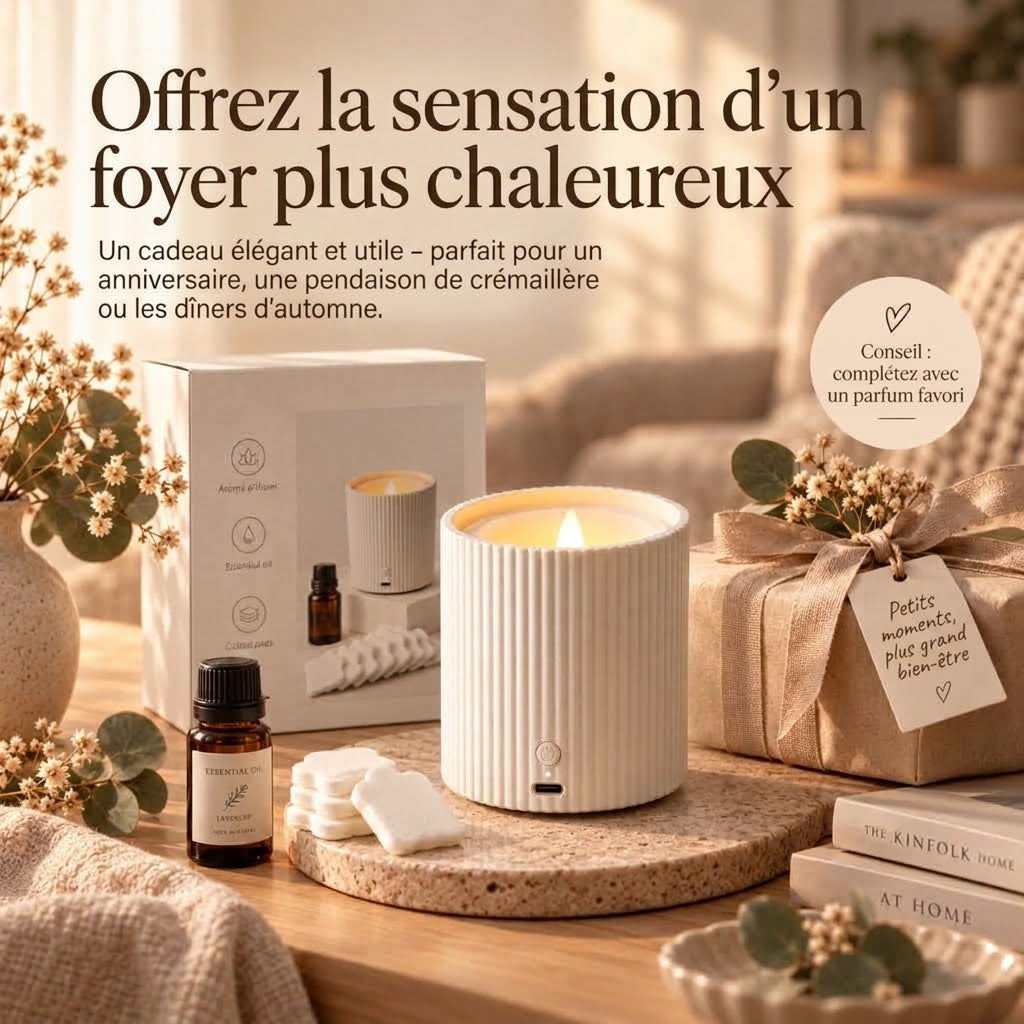 Diffuseur d'arômes rechargeable avec éclairage LED