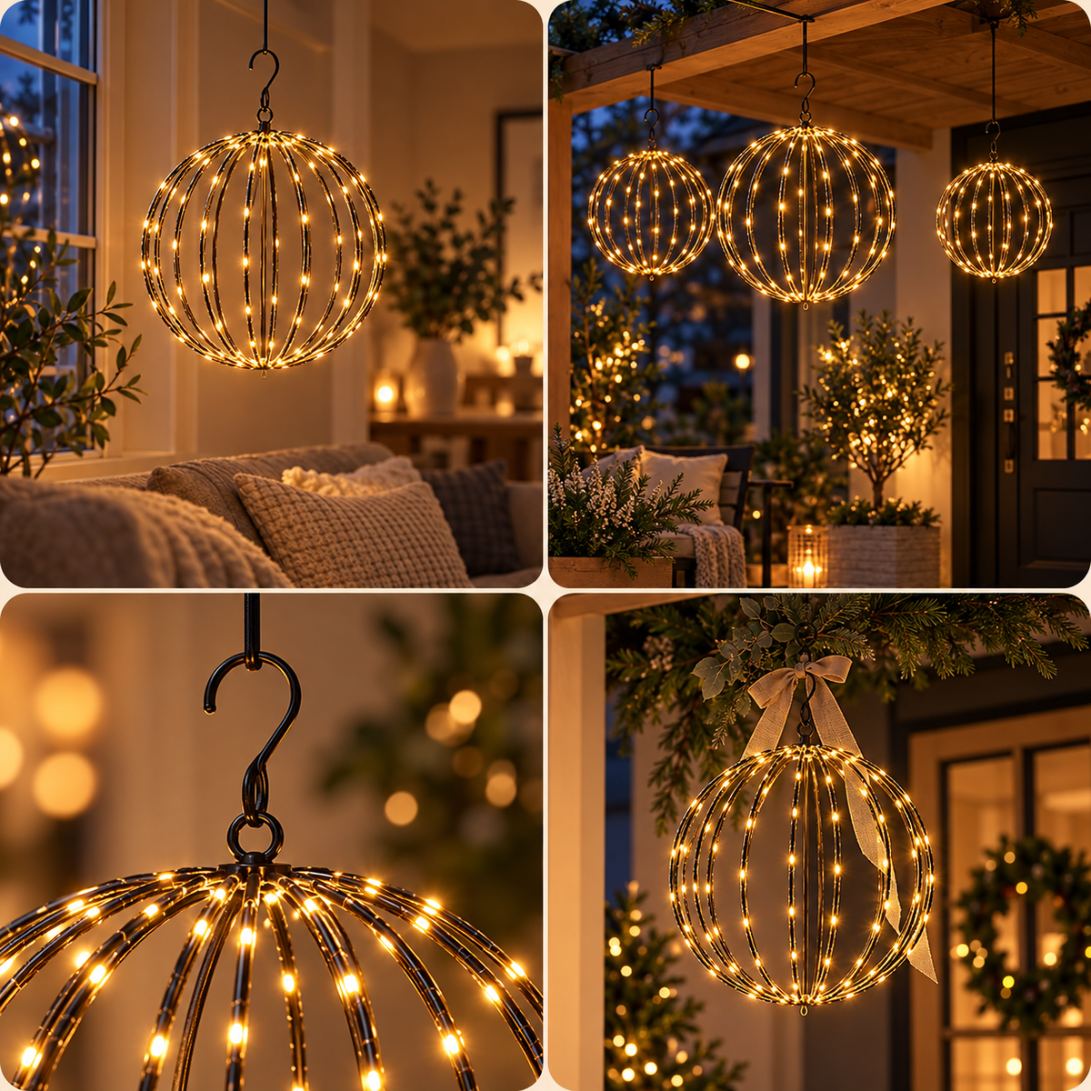 GlowBall – Globe lumineux LED à piles pour intérieur & extérieur