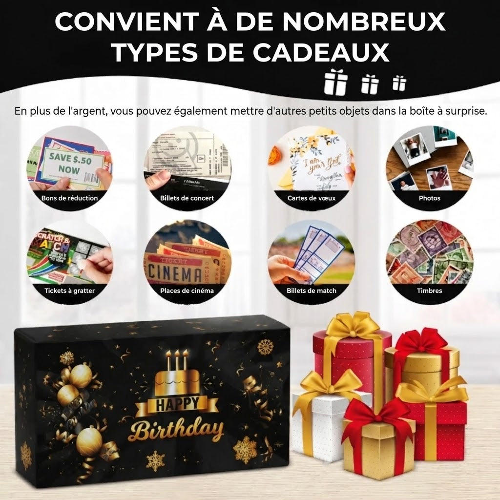 Boîte surprise explosive d'anniversaire