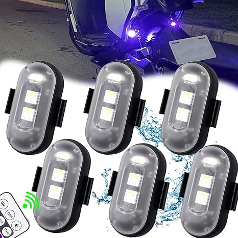Feux stroboscopiques LED sans fil – Télécommande incluse – Lot de 2