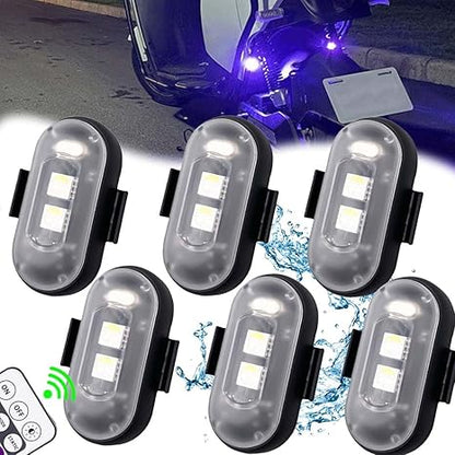 Feux stroboscopiques LED sans fil – Télécommande incluse – Lot de 2