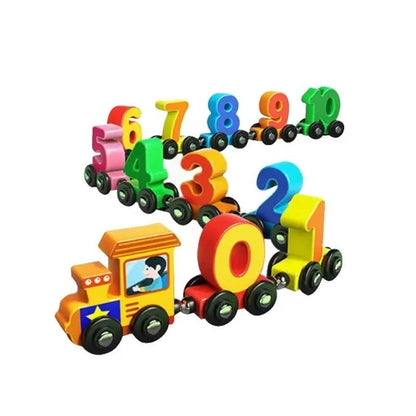 Coffret de train magnétique avec chiffres