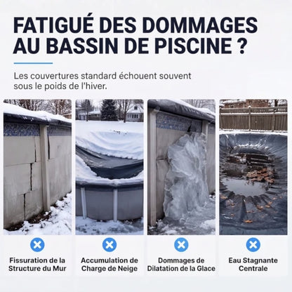 🏊 50 % DE RÉDUCTION ! ❄️ Coussin d'hivernage pour piscine – Réduit la pression & anti-accumulation ✨