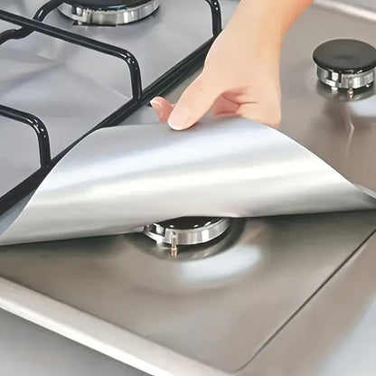 Protections antiadhésives résistantes à la chaleur pour plaques de cuisson au gaz – Lot de 4