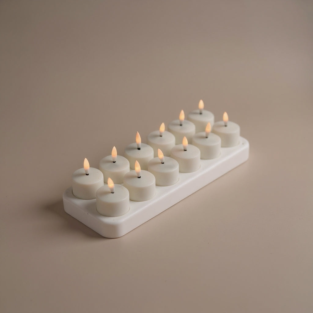 Bougies chauffe-plat LED rechargeables (sans flamme)