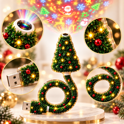 Projecteur USB HD JulGlow – L'esprit magique de Noël en quelques secondes