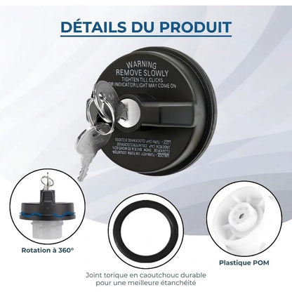 Bouchon de réservoir antivol verrouillable
