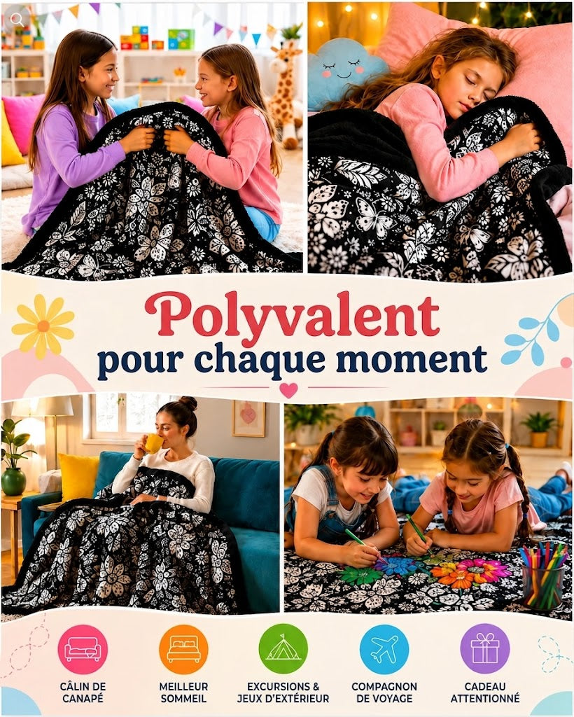 Plaid « Colorie & Câline »
