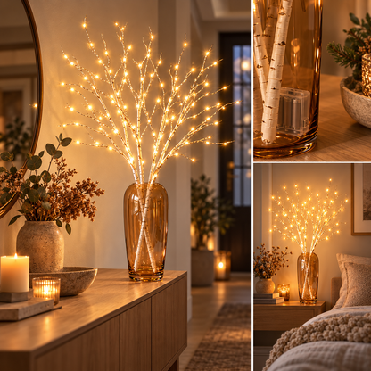 LumiBranch – Branches lumineuses LED à piles (Lot de 2 ou Lot de 4)