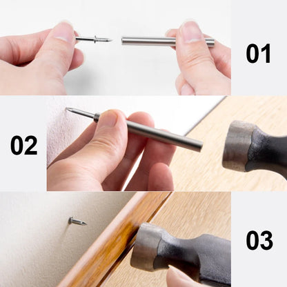 📢📢 40 % DE RÉDUCTION !! ⏰ Clous en acier au carbone pour pose sans joint – Tête en losange & revêtement anticorrosion, lot de 50 pièces avec outil pour une installation facile et durable ✨🛠️