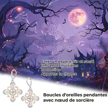 Boucles d'oreilles Nœud de Sorcière en argent