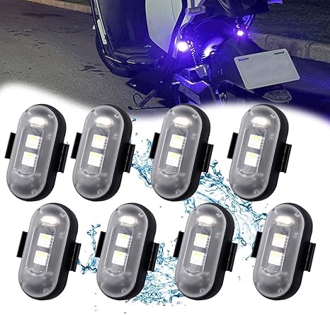 Feux stroboscopiques LED sans fil – Télécommande incluse – Lot de 2