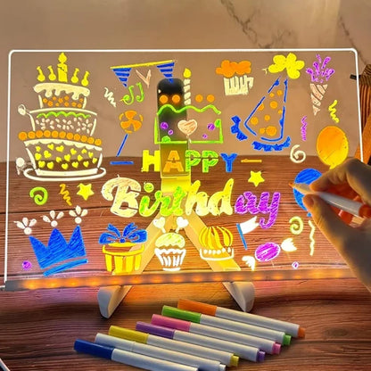 DoodleGlow™️ Tablette à dessin LED