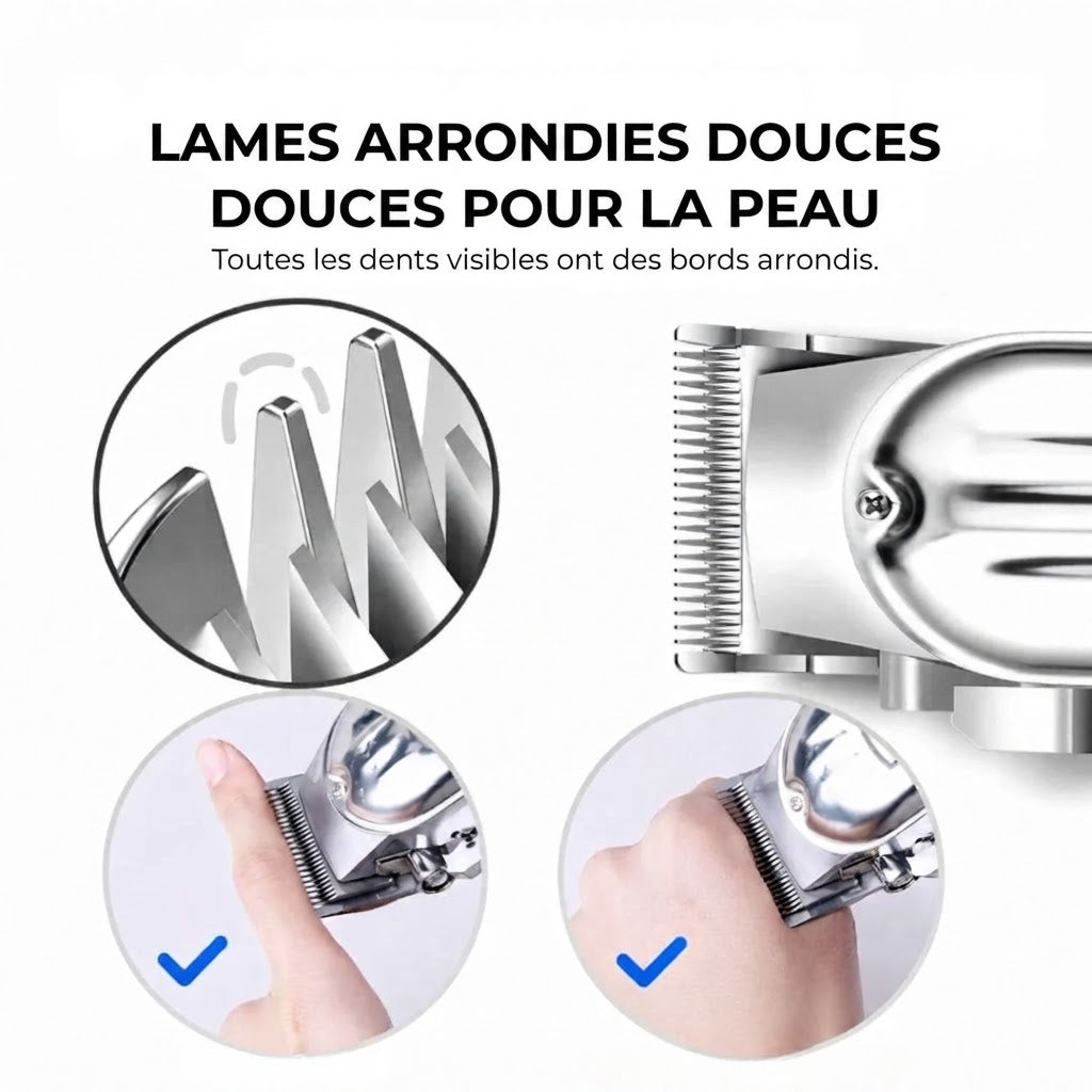 Tondeuse à cheveux professionnelle en acier au carbone