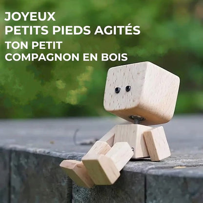 Charmante petite figurine en bois basculante avec 12 expressions magnétiques