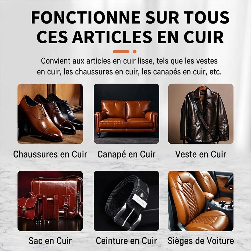 Baume réparateur de couleur pour cuir – pH neutre et multi-surfaces