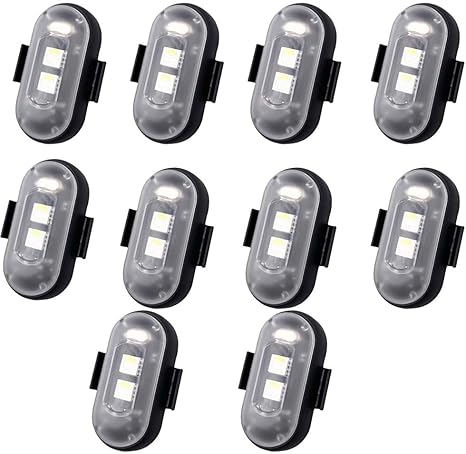 Feux stroboscopiques LED sans fil – Télécommande incluse – Lot de 2