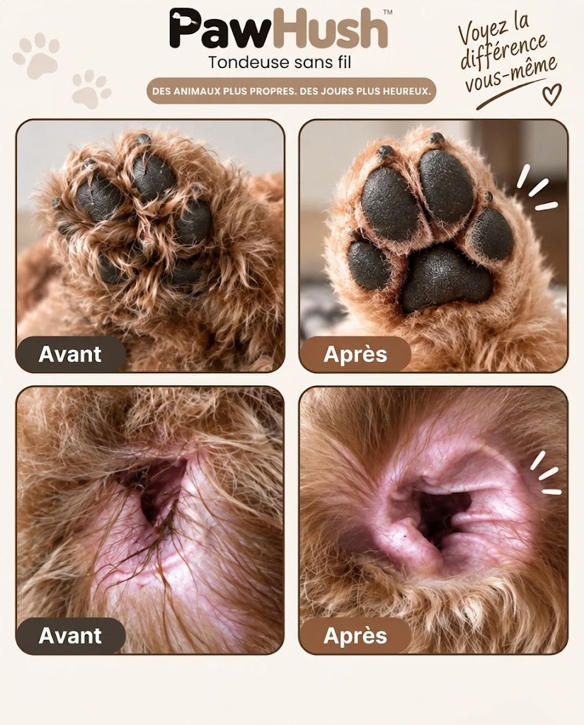 PawHush – Tondeuse de toilettage sans fil
