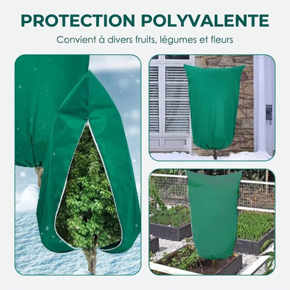 🌷 Housse d'hiver anti-gel pour plantes avec fermeture éclair et cordon de serrage