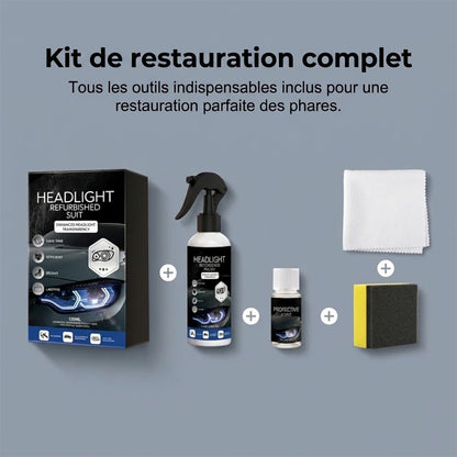 💡 Kit professionnel de restauration de phares – Élimine le jaunissement & restaure la clarté ✨