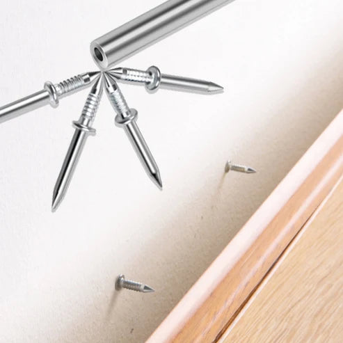 📢📢 40 % DE RÉDUCTION !! ⏰ Clous en acier au carbone pour pose sans joint – Tête en losange & revêtement anticorrosion, lot de 50 pièces avec outil pour une installation facile et durable ✨🛠️