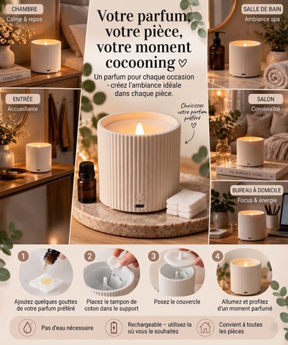 Diffuseur d'arômes rechargeable avec éclairage LED