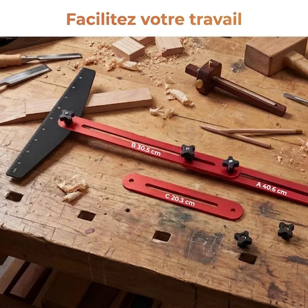 Gabarit d'escalier pliable en aluminium