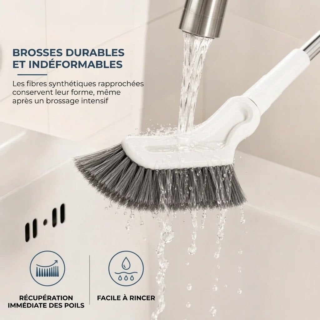 Brosse de nettoyage extensible pour fentes