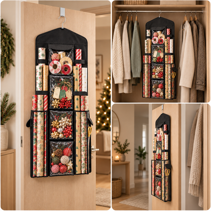 Wrap & Ready – Rangement suspendu pour emballage cadeau