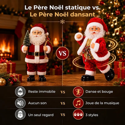 Père Noël dansant avec musique