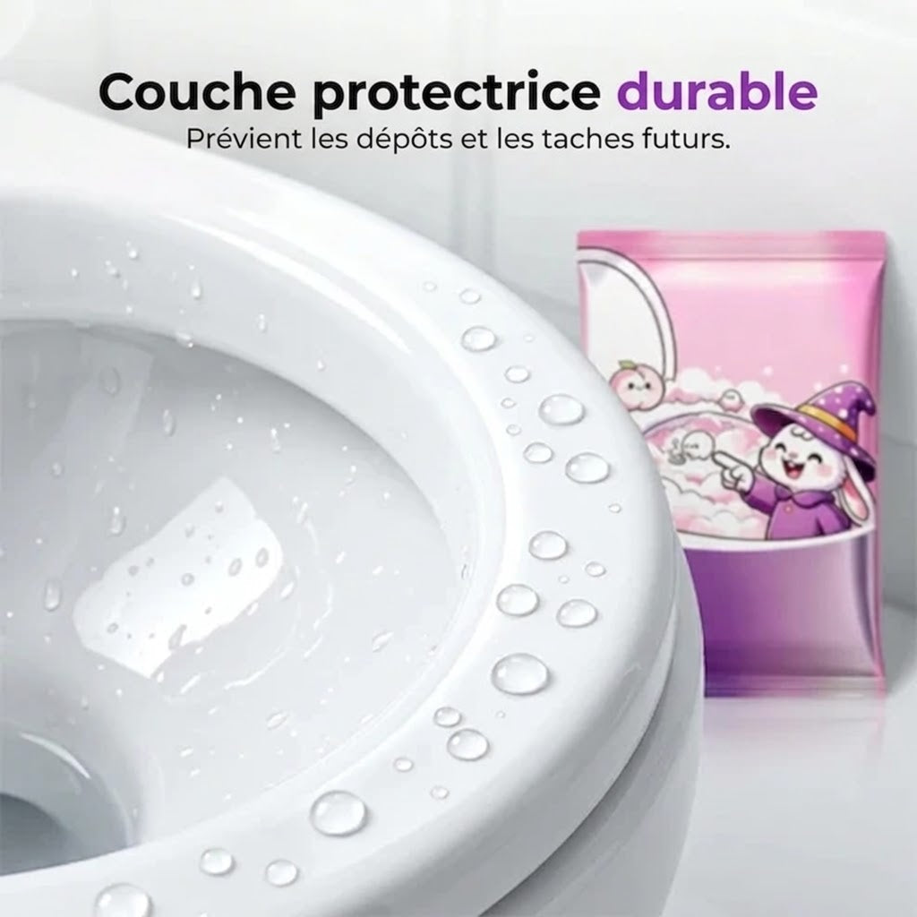 Poudre nettoyante moussante pour WC