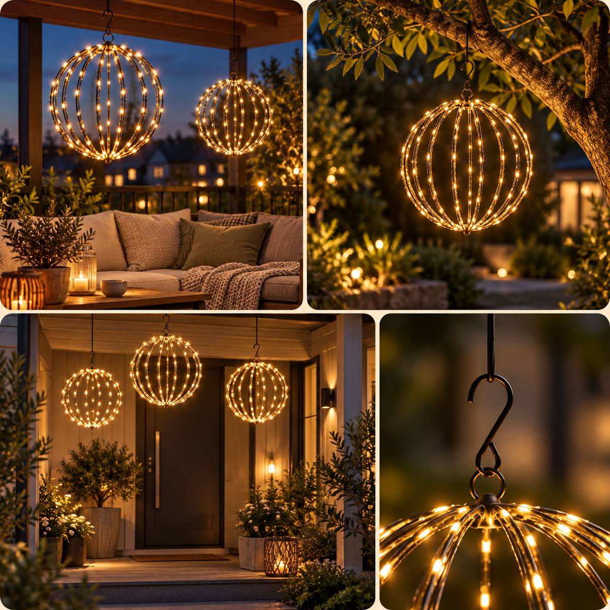 GlowBall – Globe lumineux LED à piles pour intérieur & extérieur