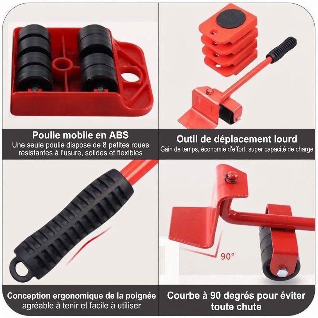 Ensemble d’outils de levage et de déplacement de meubles
